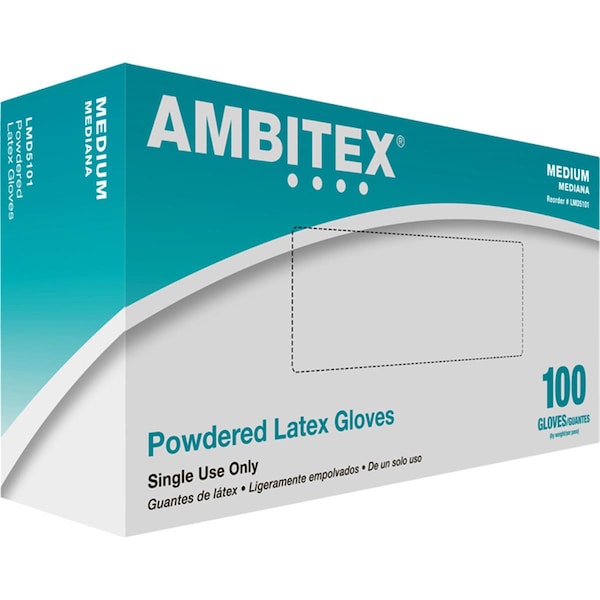 Guantes desechables de vinil Tradex Ambitex, sin polvo, de vinilo, tamaño M, 1000 piezas - VMD4201/5201 (PEC)