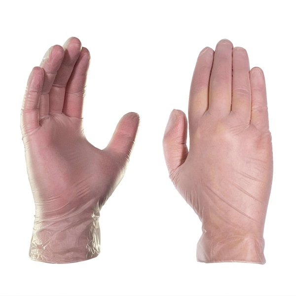 Gloveworks IVPF, Guantes desechables de vinilo, 3 mil de palma, de vinilo, sin polvo, talla M, paquete de 1000, transparente - IVPF44100