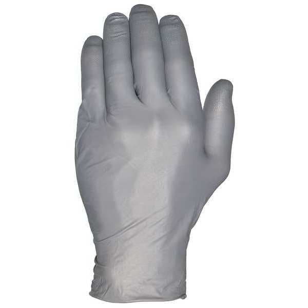 Ansell TouchNTuff 93-250, Guantes desechables de nitrilo, 4.7 mil Palm, Nitrilo, sin polvo, L, paquete de 100, gris - 93-250.