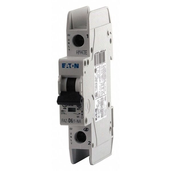 Eaton IEC Miniature Circuit Breaker, FAZ-NA Series, 15A, 1 Pole, 277/480V AC, 14kA at 277/480V AC - FAZ-D15/1-NA-SP