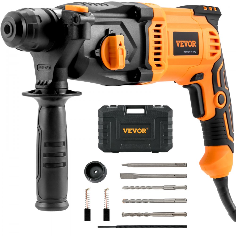 VEVOR Rotary Hammer Drill Corded Drills 1" 4 Modes SDS-Plus Chipping Hammers - YSDCQXMSMC24MOG3LV1