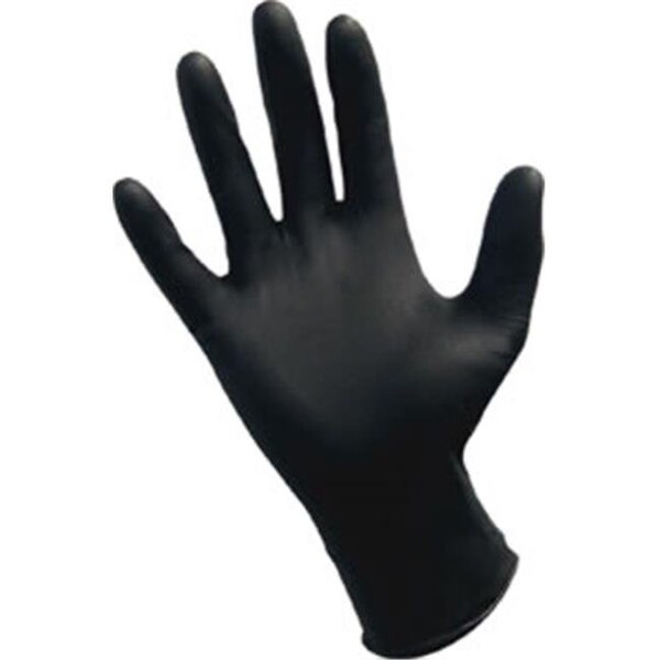 S.A.S. Safety Corp Raven, Guantes Desechables de Nitrilo, 6 mil Palm, Nitrilo, sin Polvo, XL, Negro - SAS66519