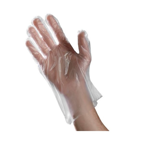 Guantes Desechables de Polietileno Ambitex de Tradex Intl, Polietileno, M, 500 paquetes, Transparentes - PMD6505