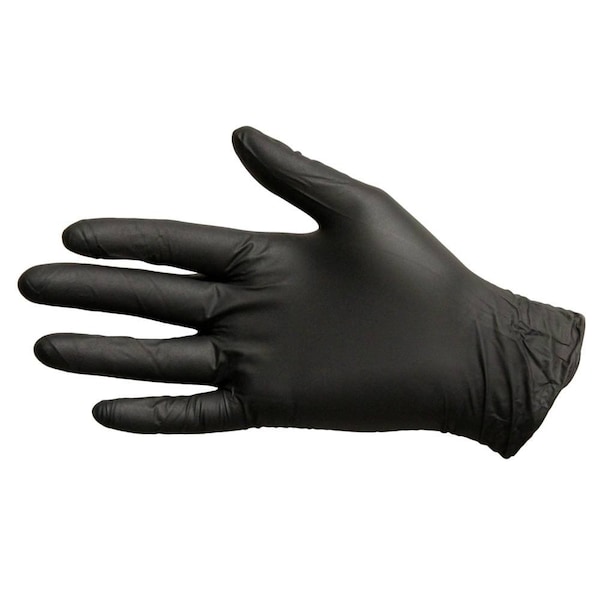 Productos de Impacto DiversaMed, Guantes de Examen de Nitrilo, Nitrilo, Sin Polvo, L, Paquete de 100, Negro - 8649L