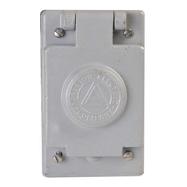 Appleton Electric 1 -Gang Vertical Weatherproof Cover, 2-13/16" W, 4-9/16" H - FSK-WR2