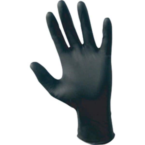 Ropa creativa Raven, guantes desechables de nitrilo, 6 mil de grosor en la palma, nitrilo, libres de polvo, tamaño XL, color negro - CR2449063