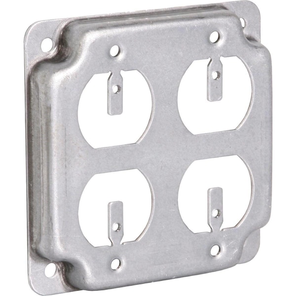 Southwire Electrical Box Cover, Square, 316 Stainless Steel, Duplex and Raised Cover - G1939-UPC