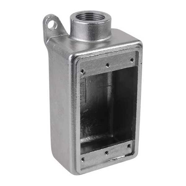 Calbrite Weatherproof Electrical Box, 18 cu in, FS Box Type, 1 Gang, Stainless Steel - S60700FS00