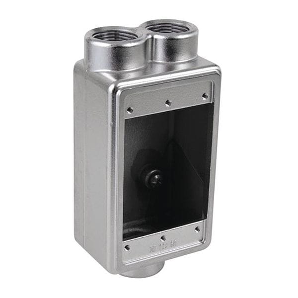 Calbrite Weatherproof Electrical Box, 18 cu in, FSCC Box Type, 1 Gang, Stainless Steel - S60700FSCC