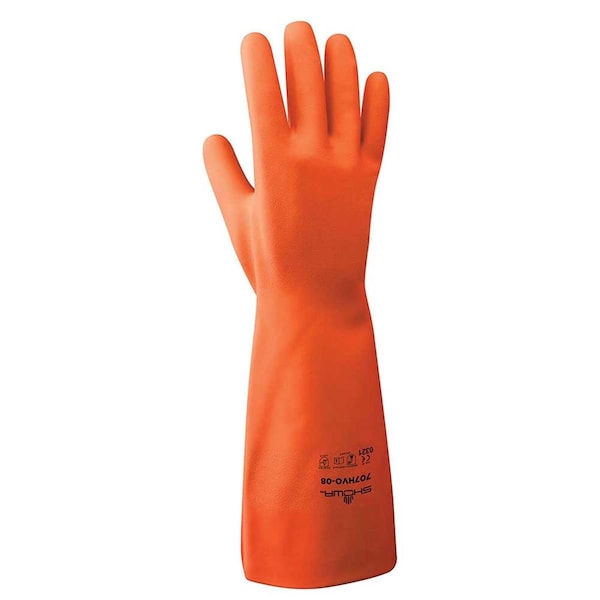 Guantes Desechables de Nitrilo Showa, Nitrilo, XS, Naranja - 845-707HVO-06