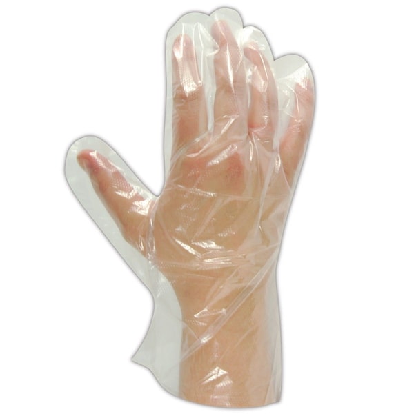 Magid ComfortFlex, Guantes Desechables de Polietileno, Sin Polvo, S, 100 PK, Transparente - H99BOXEMB-S
