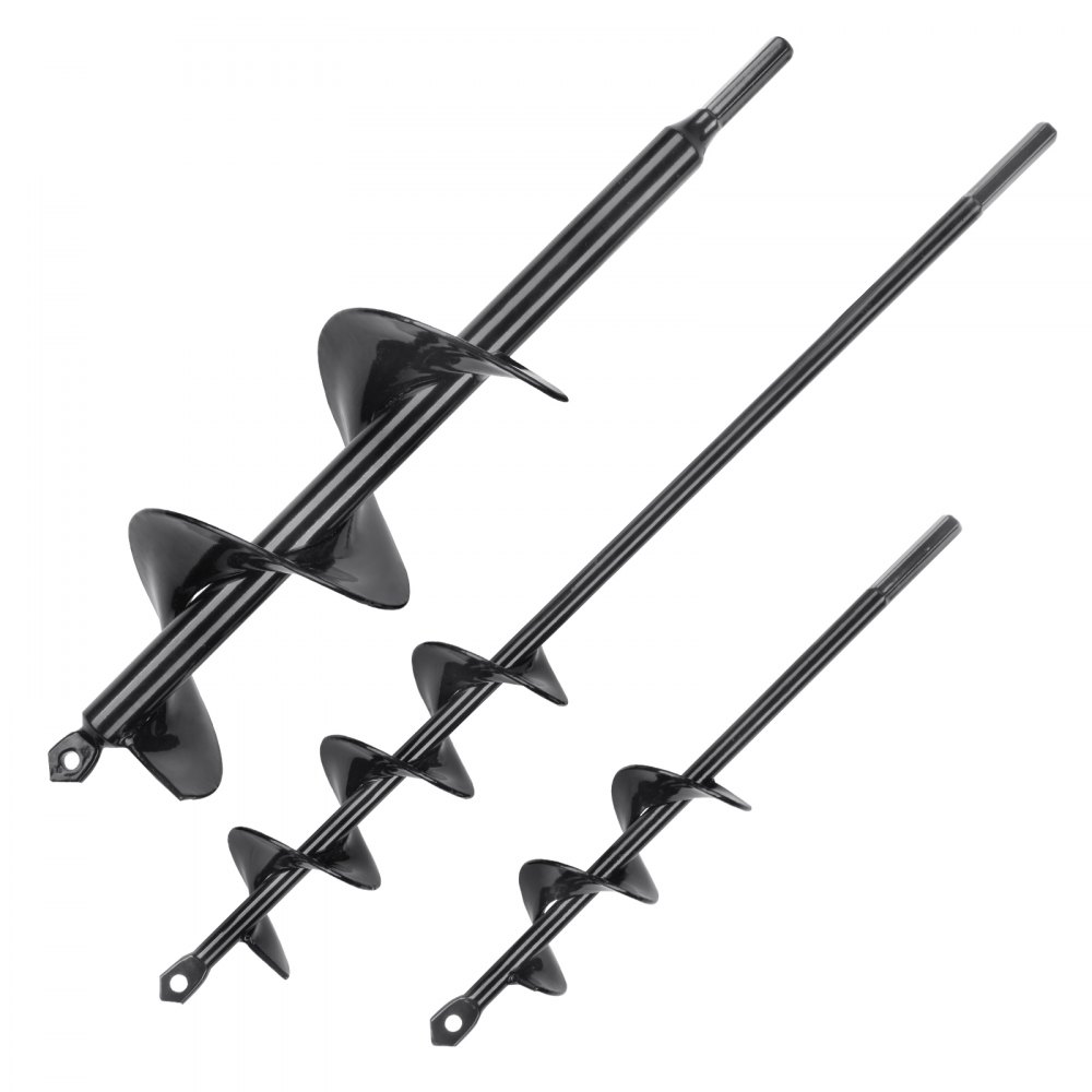 VEVOR Auger Drill Bits for Planting Set of 3, Garden Auger Drill Bit, Spiral Drill Bit for Post Hole Digger, Bulbs Planting & Holes Digging, for 3/8" Hex Drive Drill - LXZTHS16IN2IXW2DIV0