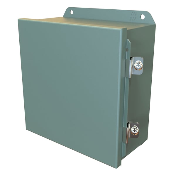 Hammond Steel Electrical Enclosures, 8 in H, 4 in D, 8 in W, NEMA 4, 12, Hinged - HJ884HLP
