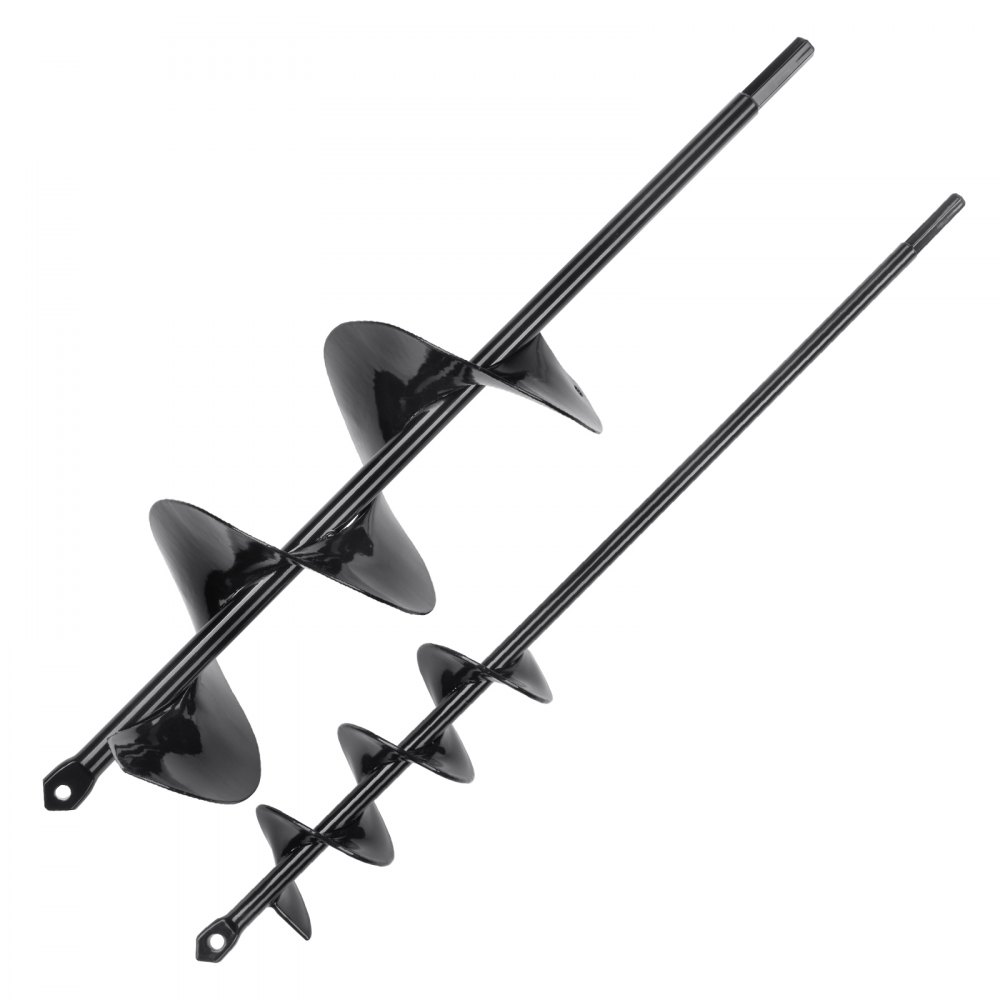 VEVOR Auger Drill Bits for Planting Set of 2, Garden Auger Drill Bit, Spiral Drill Bit for Post Hole Digger, Bulbs Planting & Holes Digging, for 3/8" Hex Drive Drill - LXZTHS2IN4INRR7J4V0