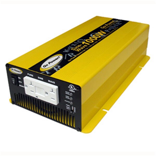 All Power Supply Power Inverter, Pure Sine Wave, 2,000 W Peak, 1,000 W Continuous, 2 Outlets - GP-SW1000-24