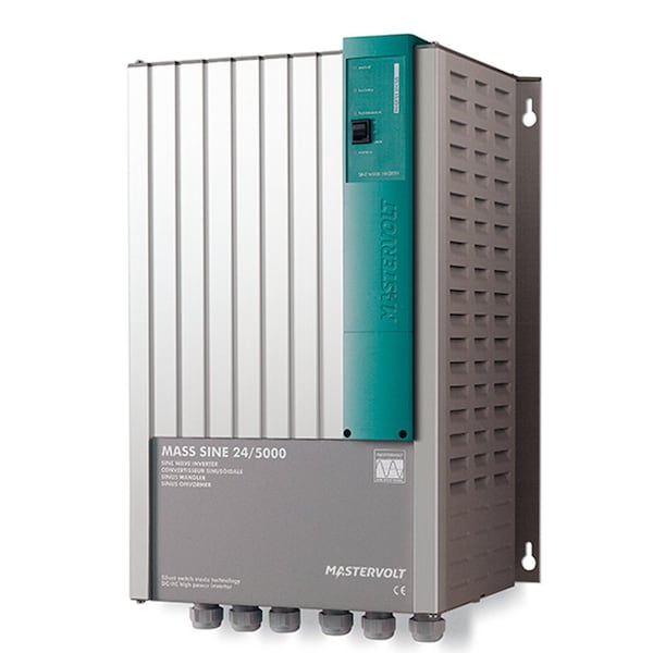 Mastervolt Power Inverter, Pure Sine Wave, 9,000 W Peak, 5,000 W Continuous, 0 Outlets - 24095100