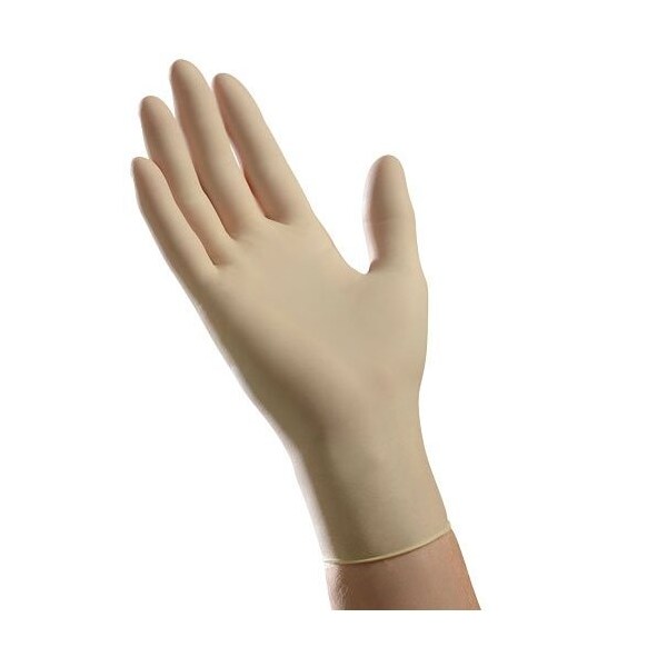 Tradex Intl Ambitex, Guantes de Examen de Látex, Látex, Sin Polvo, M, 100 Piezas, Crema - LMD200