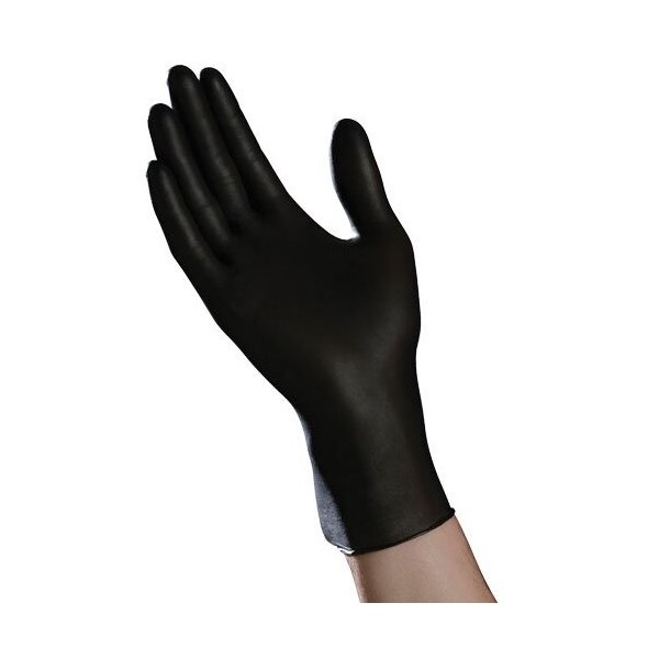 Tradex Intl Ambitex, Guantes de Examen de Nitrilo, Nitrilo, Sin Polvo, 2XL, 90 piezas, Negro - NXXL200BLK