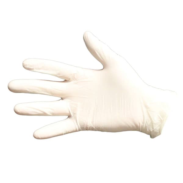 Guantes desechables de látex de Impact Products, látex, con polvo, talla L, paquete de 100 - 8621L