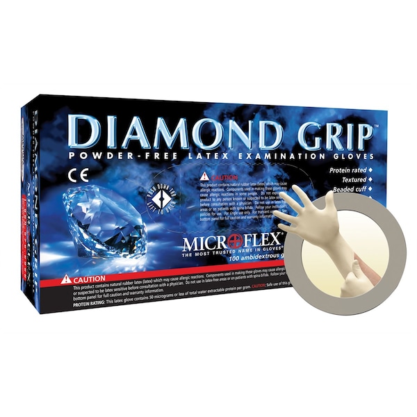 Guantes de látex Barriersafe Solutions International Diamond Grip Pf Talla XL 100 piezas - MF-300-XL