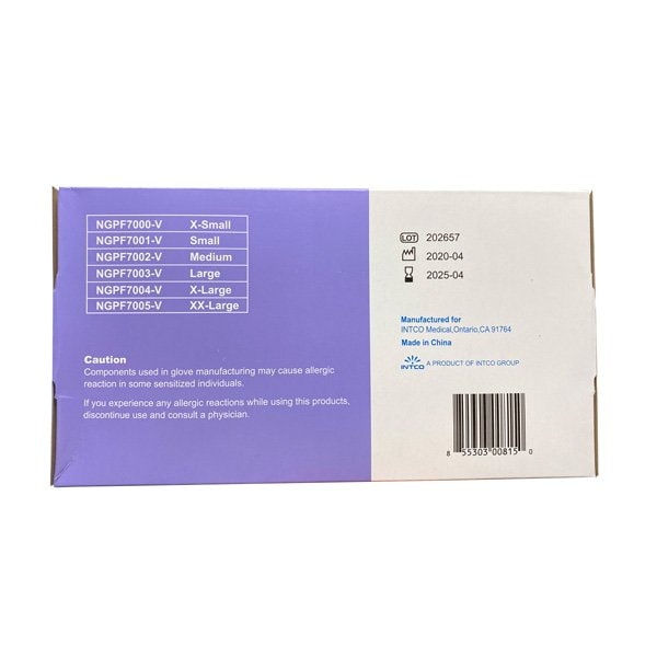 TouchFlex, Guantes de Examen de Nitrilo, 3.5 mil de Grosor en la Palma, Nitrilo, Sin Polvo, S, Paquete de 10, Lavanda - NGPF7001-V