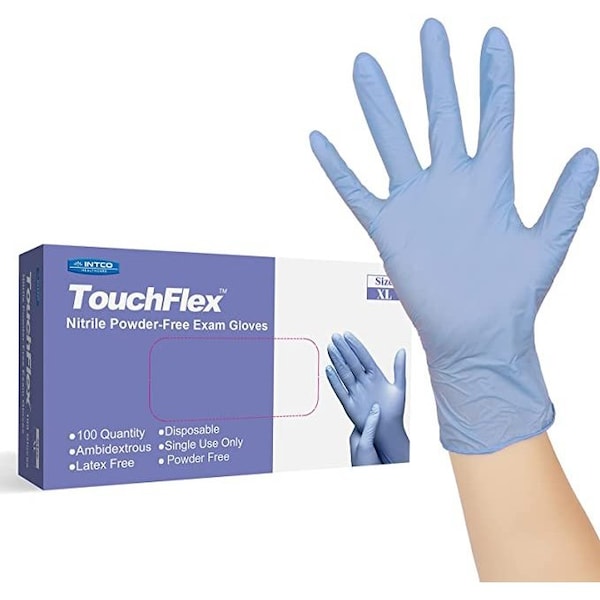 TouchFlex, Guantes de Examen de Nitrilo, 3.5 mil de Grosor en la Palma, Nitrilo, Sin Polvo, S, Paquete de 10, Lavanda - NGPF7001-V