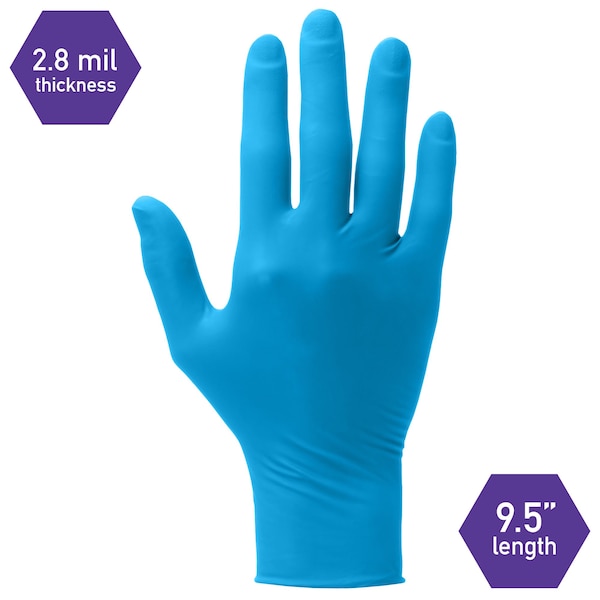 Kimtech Element, Guantes de Examen de Nitrilo, 3.2 mil Palma, Nitrilo, Sin Polvo, L, 250 piezas, Azul - 62873
