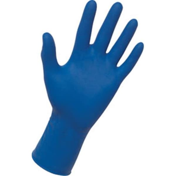 Sas Seguridad Thickster, Guantes de Examen de Látex, 14 mil en la Palma, Látex, Sin Polvo, Talla L, Paquete de 50, Azules - SAS-6603-20