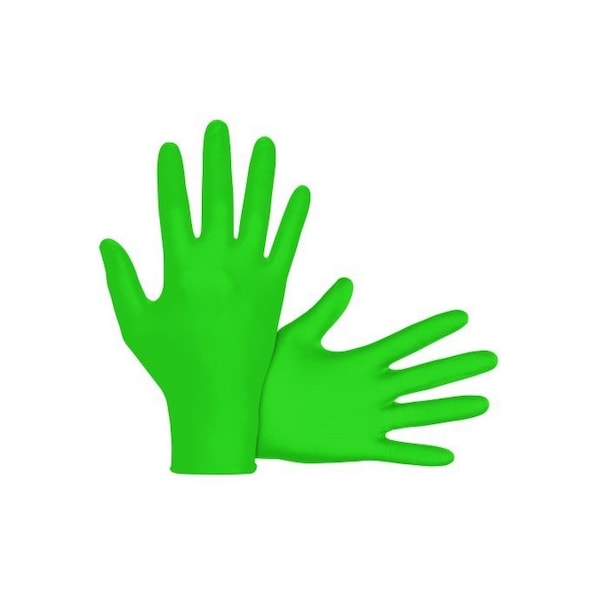 Sas Safety Derma-Vue, Guantes Desechables de Nitrilo, 6 mil de Grosor en la Palma, Nitrilo, Talla L, Paquete de 100 unidades - SA66552