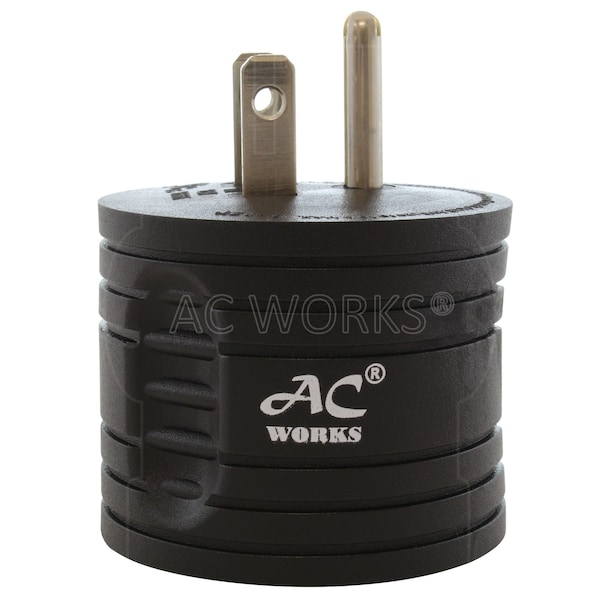 Ac Works 2 Pack 15A Home Plug to RV TT-30 30A 125V RV Female Connector - RV515TT-BK-2PK