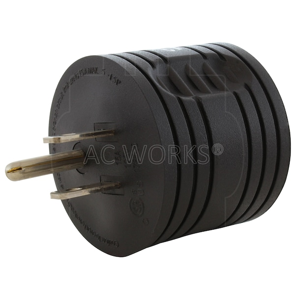 Ac Works 2 Pack 15A Home Plug to RV TT-30 30A 125V RV Female Connector - RV515TT-BK-2PK