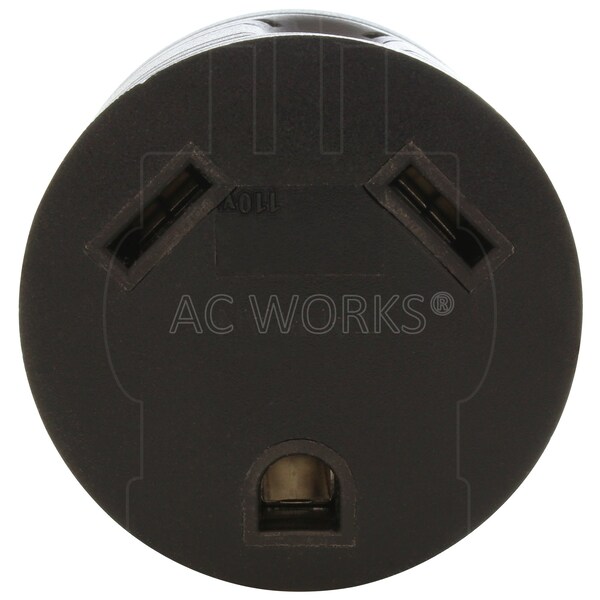 Ac Works 2 Pack 15A Home Plug to RV TT-30 30A 125V RV Female Connector - RV515TT-BK-2PK