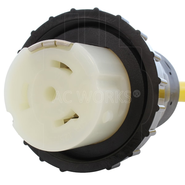 Ac Works 1.5FT RV L5-30P 30A 3-Prong Generator Locking Plug to RV/ Marine NEMA SS2-50R 50A Connector - RVL530M50-018