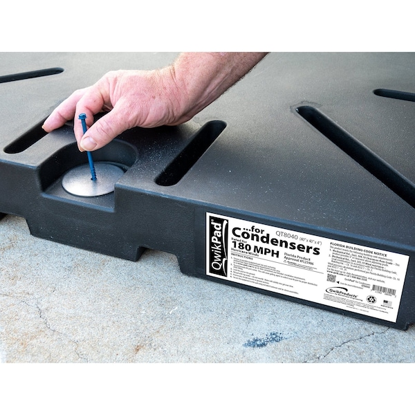 Qwikproducts QwikPad for Condensers (Optional Concrete Anchor Kit) - QT8111