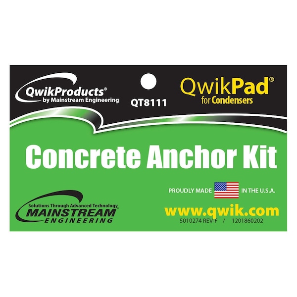 Qwikproducts QwikPad for Condensers (Optional Concrete Anchor Kit) - QT8111