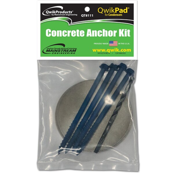 Qwikproducts QwikPad for Condensers (Optional Concrete Anchor Kit) - QT8111