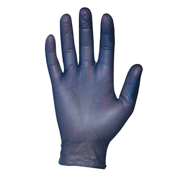 Guantes Desechables Zoro Select, Palma de 5 mil, Vinilo, Sin Polvo, Talla Grande (9), Paquete de 100, Azul - 516983