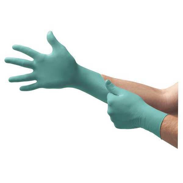 Ansell NPG-888, Guantes desechables para exámenes, 5.1 mil de espesor en la palma, neopreno, sin talco, XS (6), paquete de 100, verde - NPG-888