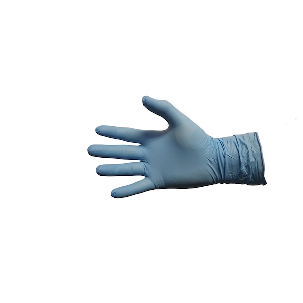 Mtr Guard, Guantes de Examen de Nitrilo, Palma de 5 Mil, Nitrilo, Sin Polvo, L, 100 piezas, Azul - MTR-93004-BX