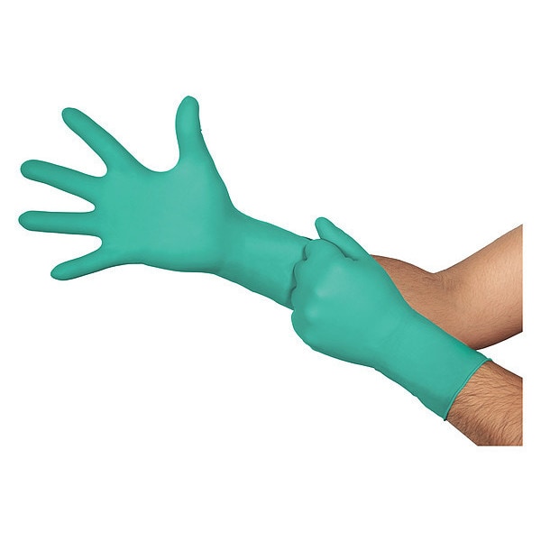 Ansell HaloKote DSK, Guantes de Examen de Látex Robustos, 12.0 mil en la palma, Látex de Caucho Natural, sin Polvo, Talla L, Paquete de 50 - DSK