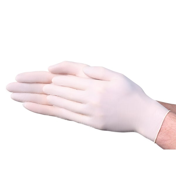 Vguard A33A1, Guante Industrial, 4 mil de Palma, Látex, sin Polvo, Mediano, 1000 piezas, Color Crema - A33A12