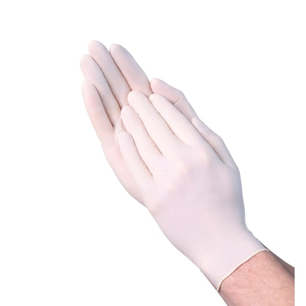 Vguard A33A1, Guante Industrial, 4 mil de Palma, Látex, sin Polvo, Mediano, 1000 piezas, Color Crema - A33A12