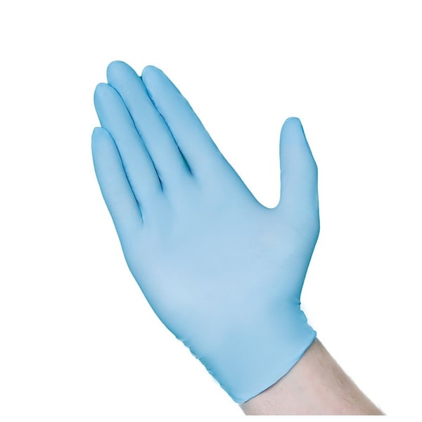 Vguard A16A1, Guante de Examen, 4.5 mil Palma, Nitrilo, Sin Polvo, Extra Grande, 1000 Paq, Azul - A16A14