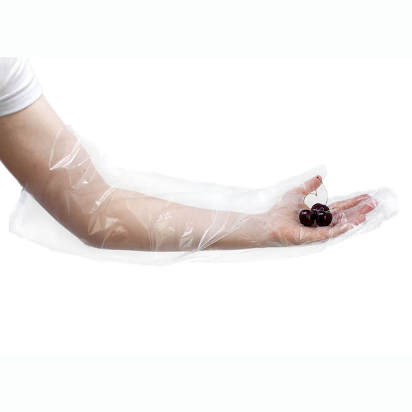 Guantes desechables de polietileno de alta densidad Kleen Chef, tamaño único, 100 piezas, transparentes - BL-KCFS-MS-PEEL-CLDG-01