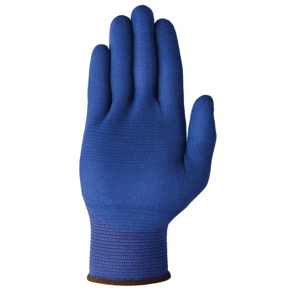 Guantes recubiertos de nitrilo espumado Ansell, cobertura en la palma, color azul, talla 9, par - 11-818