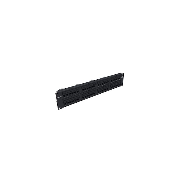 Commscope Patch Panel, 3-1/2 in. H x 19 in. W x 4.7 in. L, Thermoplastic, Steel - UNP-6-DM-2U-48