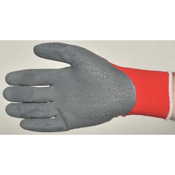 Guantes recubiertos de látex de seguridad de Mcr, cobertura en la palma, rojo/gris, XL, par - N9680XL