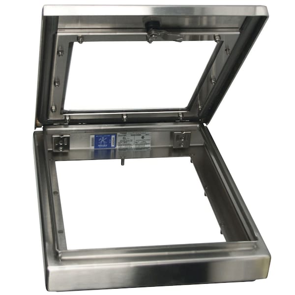 Wiegmann Window, 29 in. H x 20 in. W x 2 in. L, 304 Stainless Steel - WADW292002SS