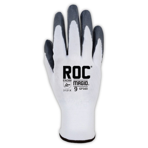 Guantes recubiertos de palma de nitrilo Magid ROC GP160, paquete de 12 - GP160-9