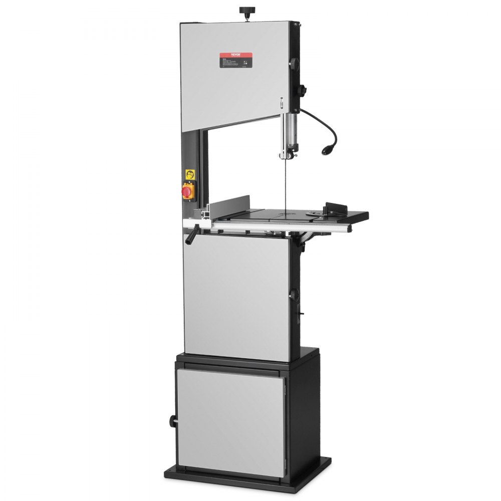VEVOR Band Saw, 14-Inch, 480-960 RPM Continuously Viable Benchtop Bandsaw, 1100W 1-1/2HP Motor, with Optimized Work Light Workbench Stand Cabinet Assembly and Miter Gauge, for Woodworking Aluminum - MCQGDJL1415HPTM7WV1